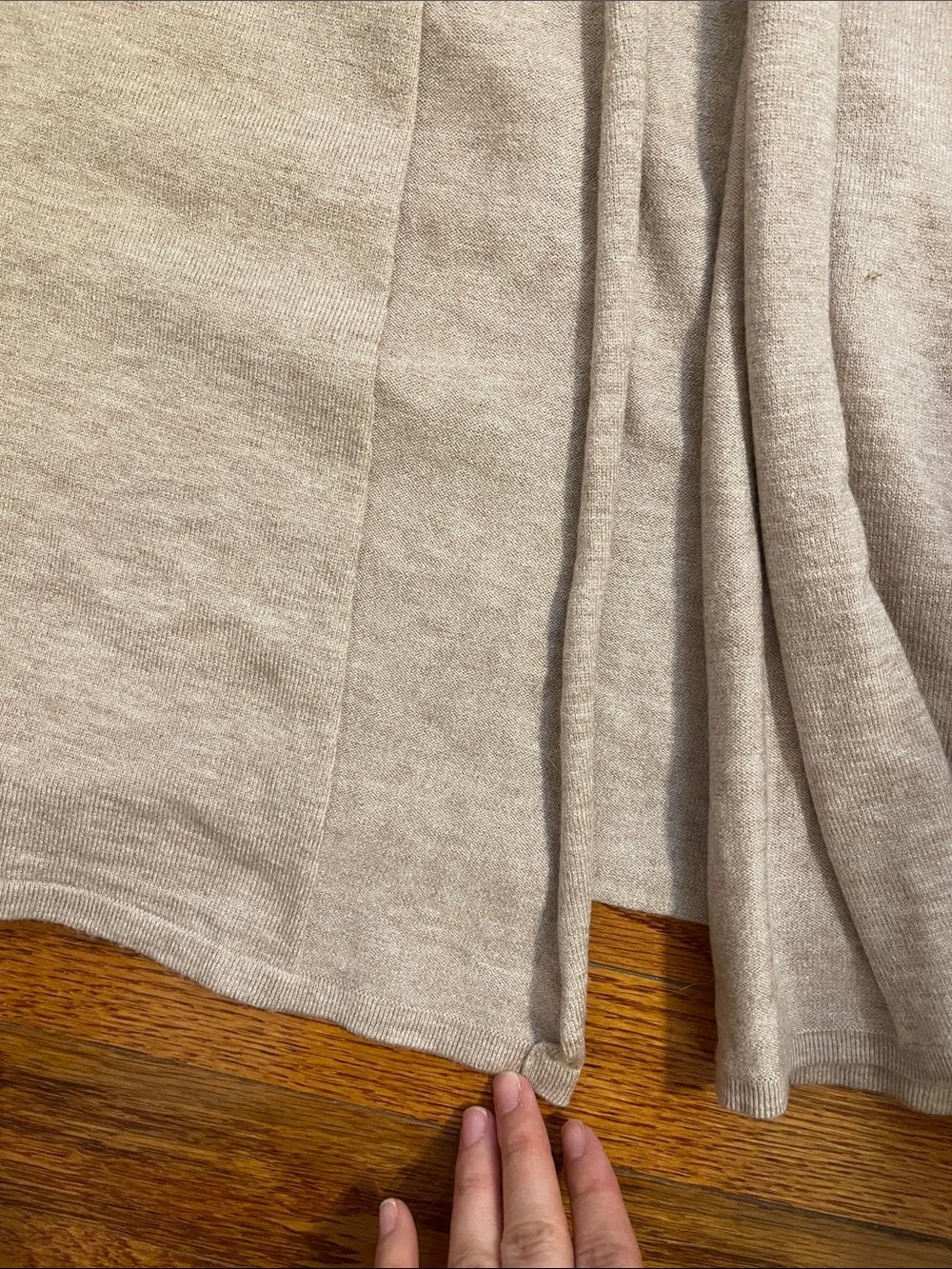 NWT Cyrus Light Taupe Open Front Rolled Hem Cardigan Sz S - Picture 2 of 11